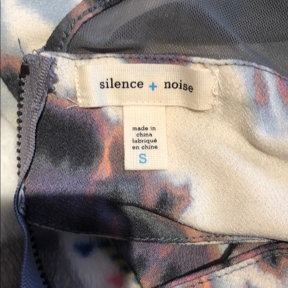 Silence + Noise Mesh Water Color Printed Dress - Picture 5 of 5